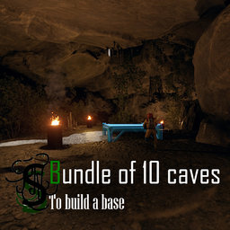 Набор из 10 кастомных пещер под застрой